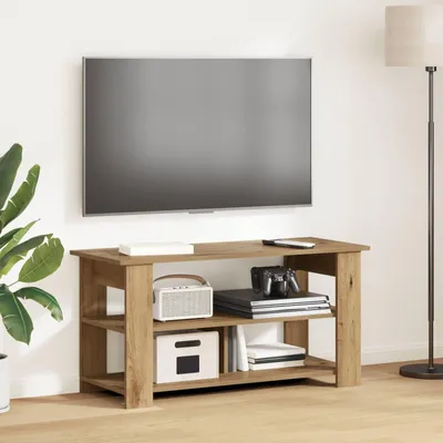 Obrázek produktu pro Maison Exclusive – TV stolek, rozměry 100 x 40 x 50 cm, dekorativní lamino s povrchem imitujícím dřevo "Artisan"
