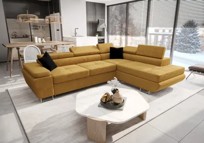 Produktbild von Ecksofa 272 cm Gelb Rechts Kronos 01 Kongo RBN04
