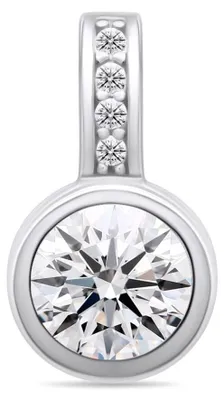 Immagine prodotto di Pendente unico in argento con zirconi trasparenti PT91W