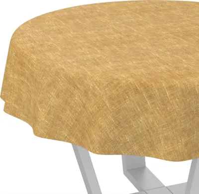 Produktbild von Tischdecke Melliert Senfgelb Rund 140cm Schnittkante