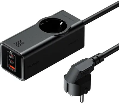 Obrázok produktu pre McDodo CH-4620 EU 70W GaN Splitter, 2x USB-C, 1x USB, čierny