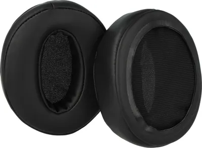 Produktbild von vhbw 2x Ohrpolster kompatibel mit Sennheiser HD 4.20S, HD 4.30G, HD 4.40BT, HD300, HD 350BT Kopfhörer Headset, Schaumstoff / Kunststoff Schwarz