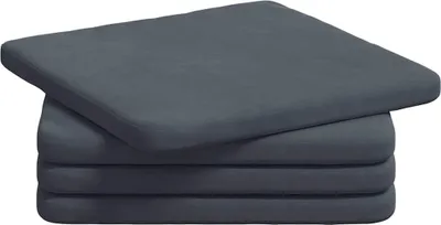 Image de vidaXL Coussin de siège 4 pièces Gris foncé 40 x 40 x 3 cm Velours