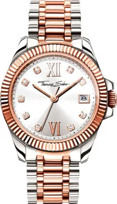 Produktbild von Thomas Sabo Damenuhr silber/roségoldfarben WA0219-272-201