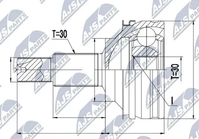 Produktbild von NTY Gelenksatz Antriebswelle Vorne Rechts für LEXUS IS II (GSE2, ALE2, USE2) NPZ-TY-074