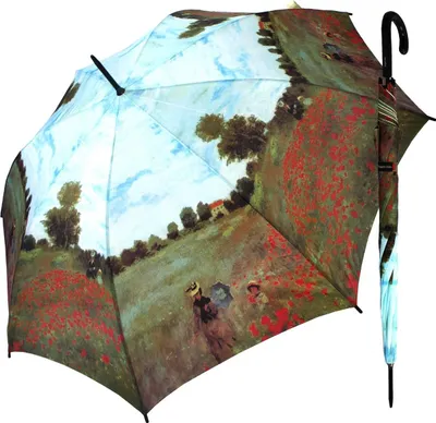Produktbild von Regenschirm Motiv Mohnblumenfeld Claude Monet