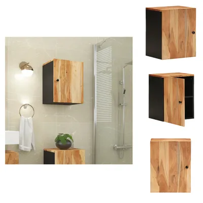 Produktbild von vidaXL Bad-Wandschrank 38x33x48 cm Massivholz Akazie -  Badezimmermöbel-Sets
