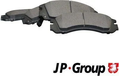 Produktbild von JP GROUP 3963600710 Bremsbeläge Satz Vorne für MITSUBISHI OUTLANDER III (GGW, GFW, ZJ) Outlander II SUV (CWW) Lancer VIII Schrägheck (CXA) PAJERO III