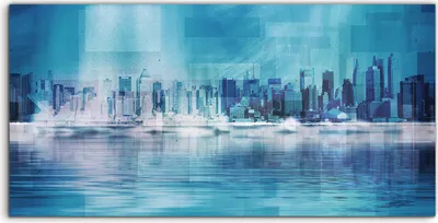Produktbild von Coloray Acrylbild 140x70  Wandbild Acrylbilder Stadtbild der Stadt New York Skyline