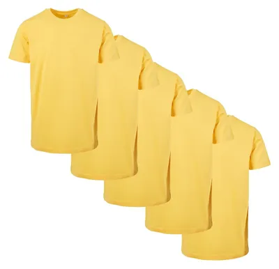 Zdjęcie produktu dla Stwórz swoją markę, koszulka, męska, żółty kolor (jak żółty taksówkowy), rozmiar 4XL, zestaw 5 sztuk