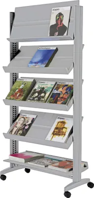 Produktbild von PAPERFLOW Prospektregal Uno easyDisplays mit 5 Ablagen aluminiumfarben
