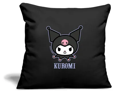 Produktbild von Spreadshirt Kuromi Portrait Kissenbezug 45x45 cm, One size, Schwarz