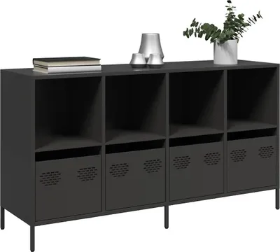 Zdjęcie produktu dla vidaXL Kredens czarny 135x39x73,5 cm Stal walcowana na zimno