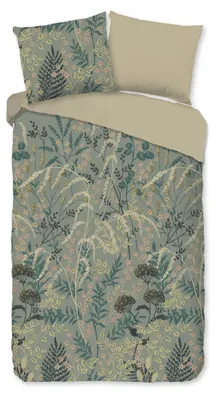 Imagen del producto de Juego de sábanas "Silve" - Verde - (140x220 cm) - 100% algodón
