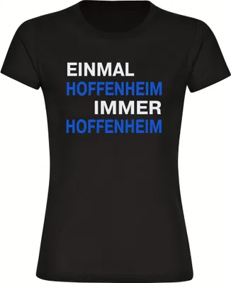Produktbild von multifanshop Damen T-Shirt - Hoffenheim - Einmal Immer, schwarz, Größe XL