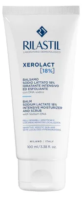 Produktbild von Rilastil Xerolact Balsam 18%, intensive Feuchtigkeitspflege, für empfindliche Haut, 100 ml