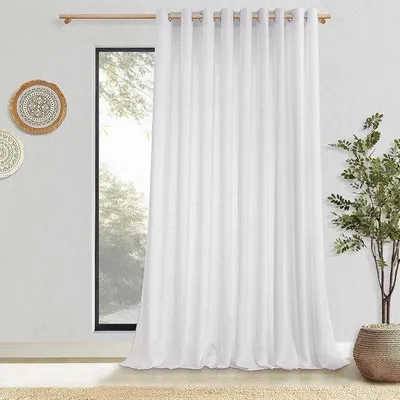 Zdjęcie produktu dla Szerokie zasłony z lnu o długości 245 cm i szerokości 300 cm