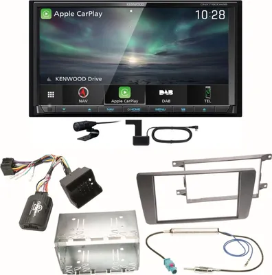 Produktbild von Kenwood DNX-7190DABS Android Auto Carplay Einbauset für Skoda Octavia 2 Yeti 5L