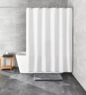 Image de Kleine Wolke rideau de douche textile KITO blanc neige 240 x 180 cm