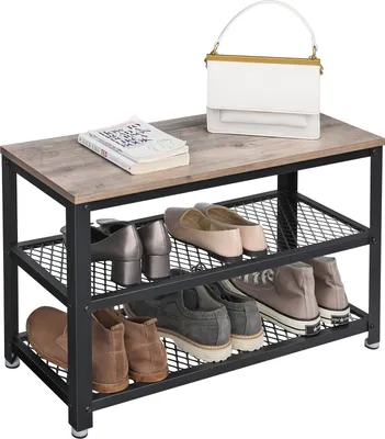 Produktbild von VASAGLE Schuhbank, Sitzbank, 73 x 45 x 30 cm, greige