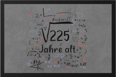 Produktbild von Wurzel von 225 Jahre Alt Fußmatte 15. Geburtstag Humorvolles Motiv als Geburtstagsgeschenk Geschenkidee