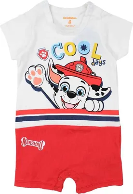 Produktbild von Spielanzug - Paw Patrol - Baby Junge - Kind 6M - Rot - 100 % Baumwolle – 180 g/m² - TrendyFlair