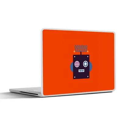 Produktbild von MuchoWow® Laptop Aufkleber Sticker Cover Roboter - Rot - Gesicht - Formen - Jungen - Kinder 36.5x27.5 cm - Laptop-Sticker