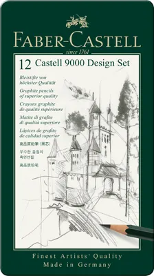 Produktbild von Faber-Castell Bleistift CASTELL 9000 12er Design Set