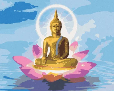 Immagine prodotto di Zuty - Dipingere con i numeri - BUDDHA IN LOTUS, 40x50 cm, senza cornice e senza tela tesa