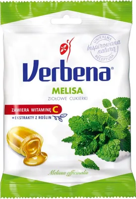 Zdjęcie produktu dla Cukierki twarde Verbena o smaku Melisa 60g