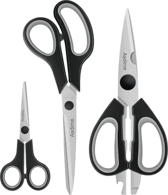 Produktbild von Küchenschere Set mit scharfen Edelstahlklingen, 3-teilig