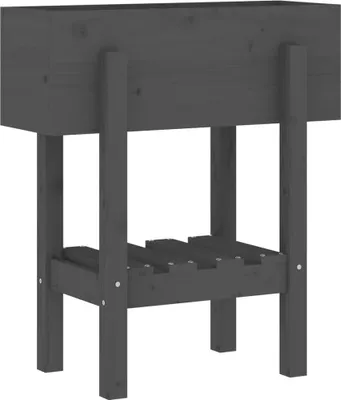 Produktbild von vidaXL Pflanzkübel Grau 62x30x69 cm Massivholz Kiefer