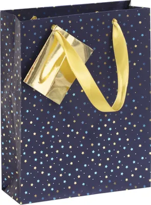 Produktbild von Clairefontaine 5x Geschenktasche M Premium, Blaue Nacht, 17x6x22cm Blau 212896C