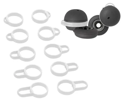 Produktbild von kwmobile 5x Ohrbügel kompatibel mit Sony Linkbuds WF-L900 - 5 Größen - Silikon Haken Ohrstöpsel - Bügel für In-Ear Kopfhörer - Weiß