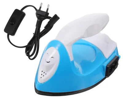 Mini-Strijkijzer, Reisebügeleisen, 60-300 W, 220 V, blau