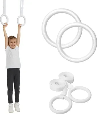 Productafbeelding van Houten gymnastiekringen Start, wit - witte band