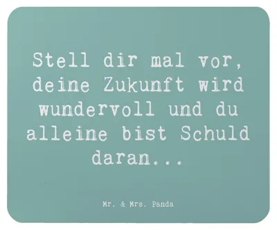 Produktbild von Mr. & Mrs. Panda Mouse Pad Spruch Mutig zu sich selbst stehen - Meeresbrise - Geschenk, mousematte, Trost, Mutmacher, Selbstvertrauen, Stärke, Mousepad, Vertrauem, laptop
