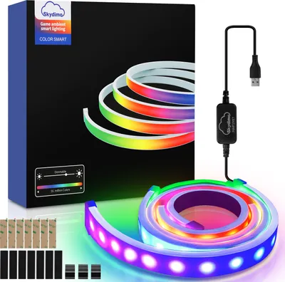 Produktbild von Jopassy LED Strip für Gaming Schreibtisch RGBIC LED Streifen 32 Zoll PC-Monitor PC Hintergrundbeleuchtung USB Led Beleuchtung mit App-Steuerung