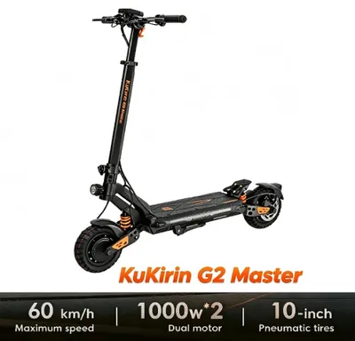 Immagine prodotto di Monopattino elettrico fuoristrada G2 Master per adulti a doppio motore, batteria 52V 20,8Ah, pneumatici fuoristrada da 10 pollici, 120kg,IP54