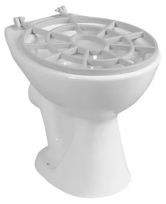 Produktbild von Creavit Freistehende Ausgussbecken mit Rost 36x47cm, Abgang waagerecht, Weiß