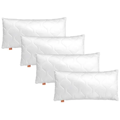 Obrázok produktu pre Vankúš 40 x 80 cm, sada 4 kusov, vankúš na spanie, 100% mikrovlákno, vhodný pre alergikov, sleepling Basic 100