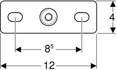 Produktbild von Geberit 362851261 Grundplatte eckig 2-Loch