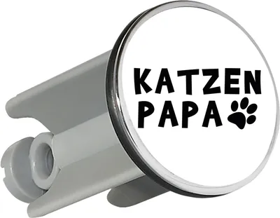 Produktbild von Huuraa Waschbeckenstöpsel Katzenpapa Tapse 4cm höhenverstellbar Abflussstopfen Geschenkidee