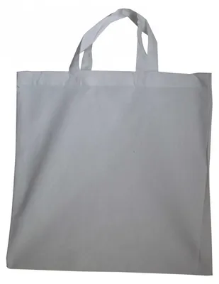 Produktbild von 10 Baumwolltragetasche UNBEDRUCKT weiß 38x42 kurzer Henkel