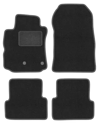 Image de Tapis de sol en moquette pour Renault Modus 2004-2012 (monospace) – jeu 4 pièces, gris graphite, sur mesure – Wielganizator LUX