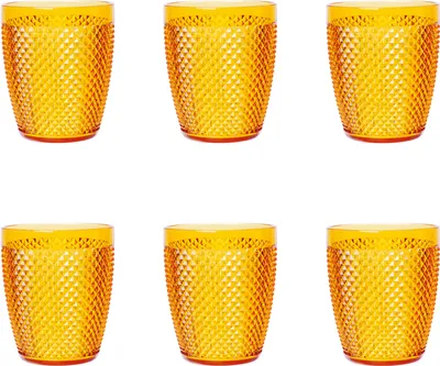Produktbild von Excelsa Set Von 6 Wasserglas Diamond Plastik 40 Cl Gelb