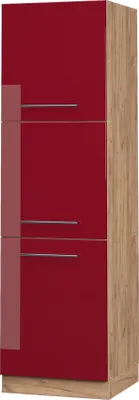 Produktbild von Vicco Herdumbauschrank Fame-Line, 60 cm, Bordeaux Hochglanz/Goldkraft Eiche