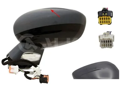 Produktbild von ALKAR 6157863 Außenspiegel Seitenspiegel Links für CITROËN DS4 Beheizt mit Memory Konvex Grundiert Teilgrundiert Elektrisch