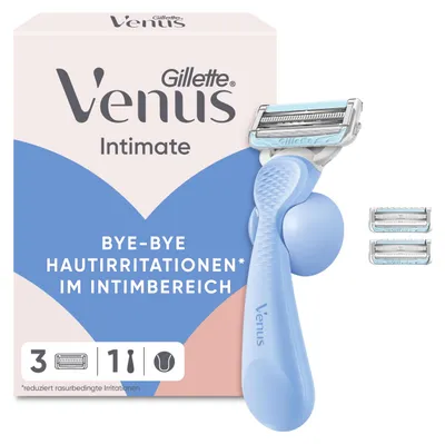 Produktbild von Gillette Venus Intimate, Intimrasierer für Frauen, Hellblau