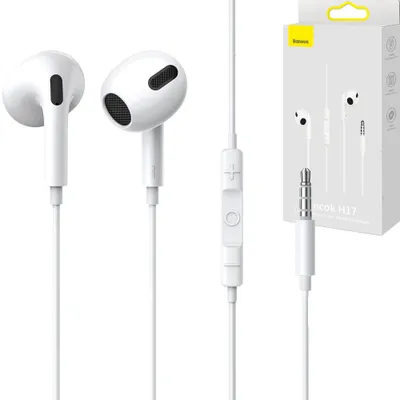 Zdjęcie produktu dla Baseus H17, Przewodowa, 20 - 20000 Hz, Połączenia/muzyka, Zestaw słuchawkowy, Biały